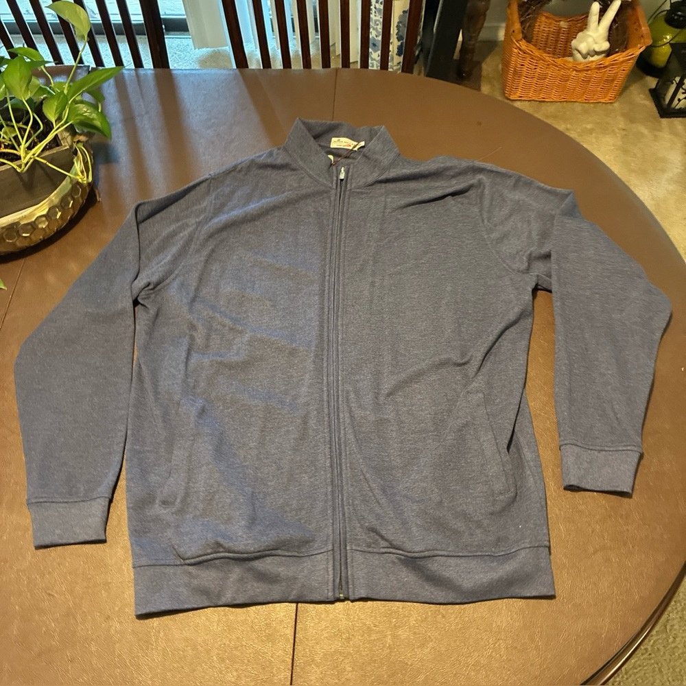 Peter millar full zip long-sleeve sweater